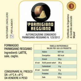 Vendita Parmigiano Reggiano 12 mesi